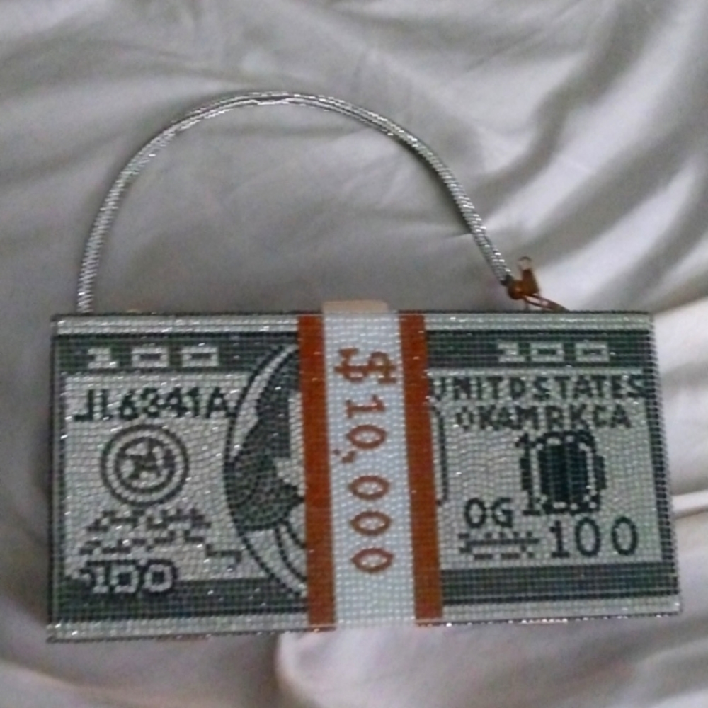 Rinestone money clutch purse💵🤷